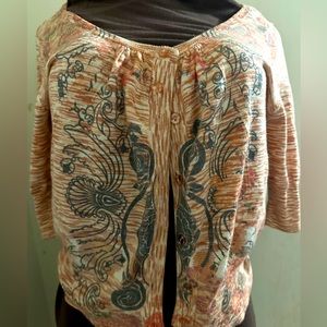 Medium size worms light weight sweater coral collar